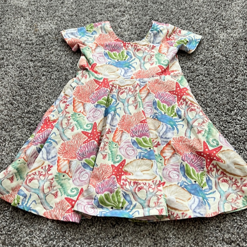 EUC Anise & Ava Reese Kid’s Dress in Sea Life 2T